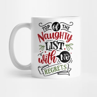 Naughty List Christmas Graphic Santa Funny Ugly Sweater Xmas Mug